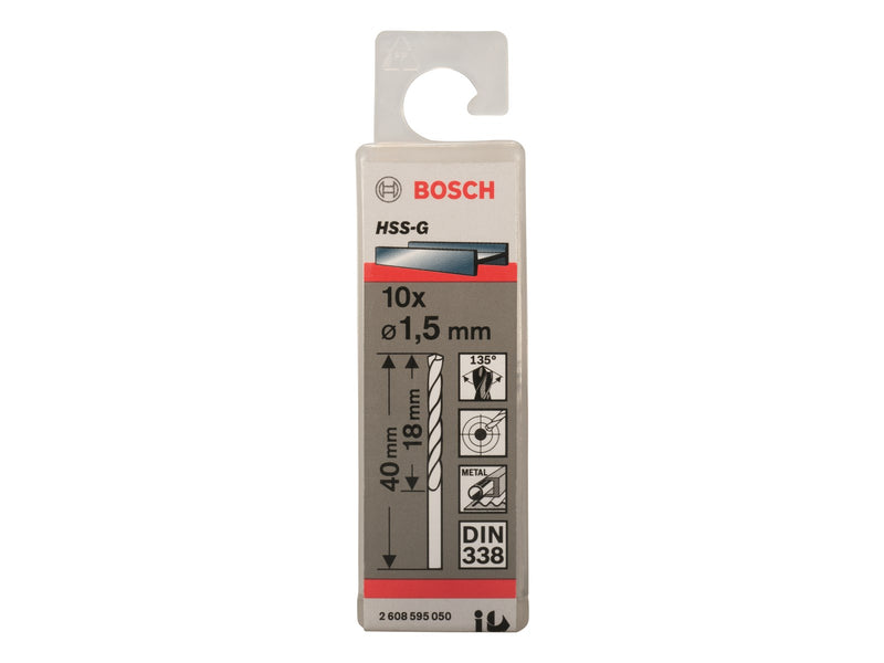 Bosch METALBOR HSS-G S 1.5x40MM 10STK