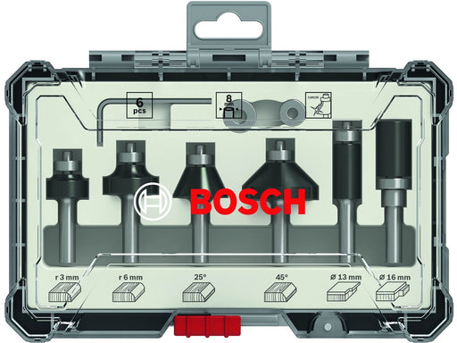 Bosch OVERFRÆSERSÆT HM BLANDET 1/4 6 DELE