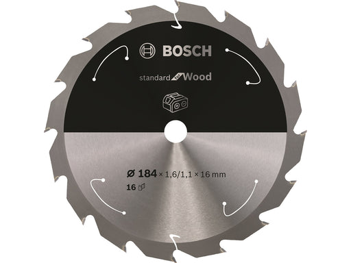 Bosch RUNDSAVKLINGE ACCU STD TRÆ 184X16X16T