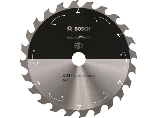 Bosch RUNDSAVKLINGE ACCU STD TRÆ 254X30X24T