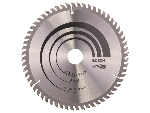 Bosch RUNDSAVKLINGE OPTILINE Ø210X2.8X30MM 60T