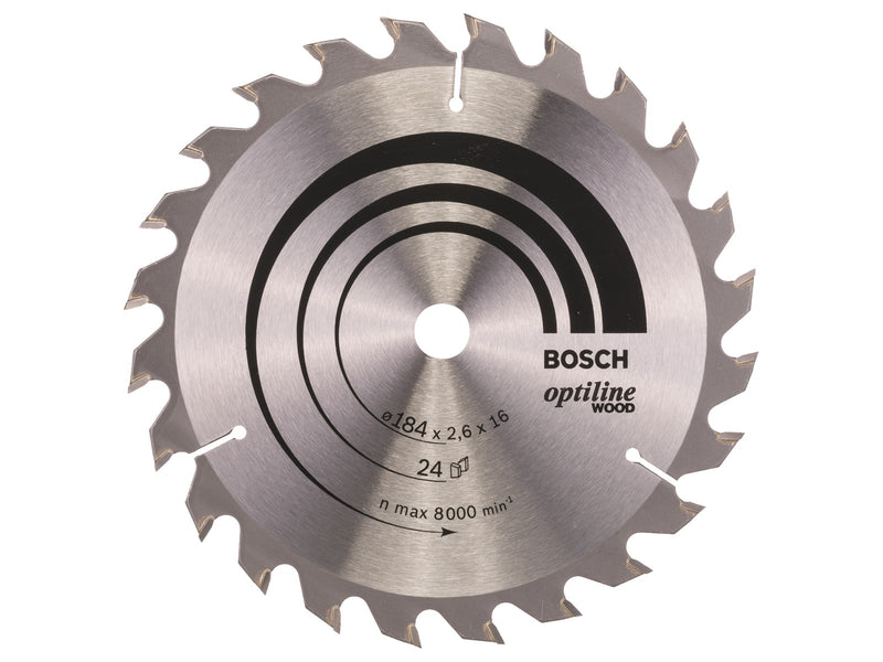 Bosch RUNDSAVKL.OPTILINE 184X2.6X16MM 24T