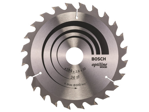 Bosch RUNDSAVKL.OPTILINE 184X2.6X30MM 24T