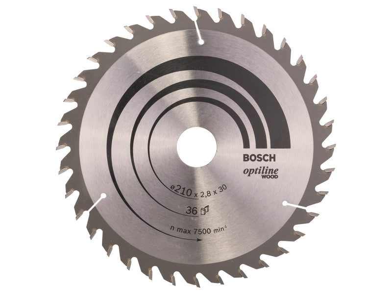 Bosch RUNDSAVKL.OPTILINE 210X2.8X30 MM 36 TDR