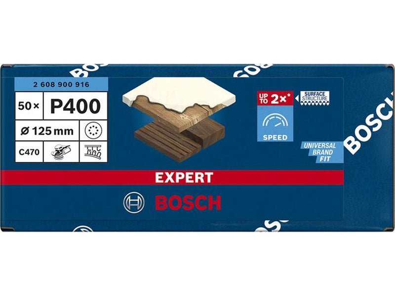 Bosch SLIBEBLAD EXC 125MM K400 8H 50 STK