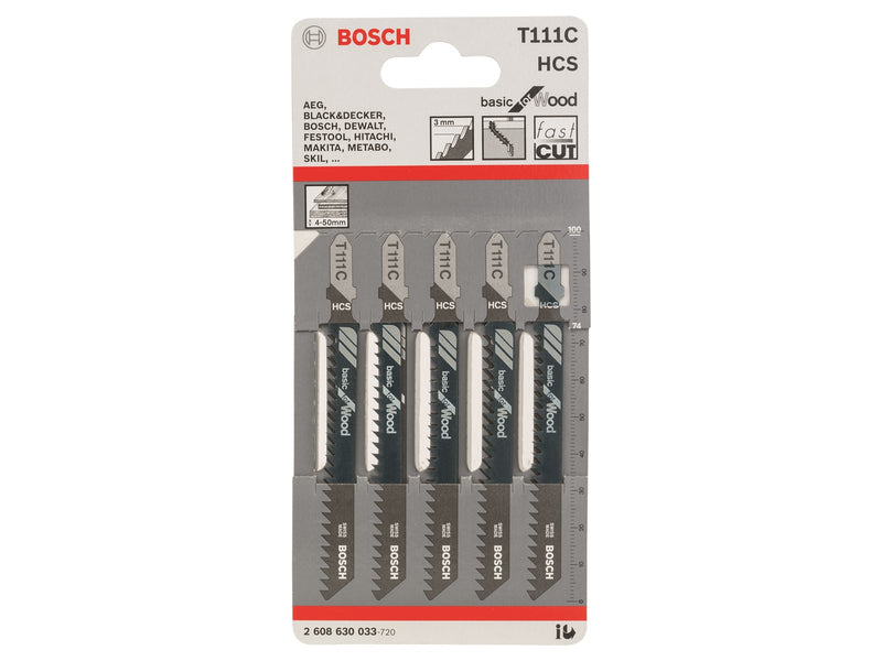 Bosch STIKSAVKL T 111 C TRÆ 5 STK