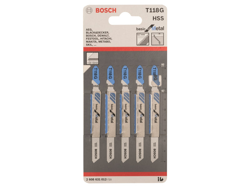 Bosch STIKSAVKL T 118 G METAL 5 STK