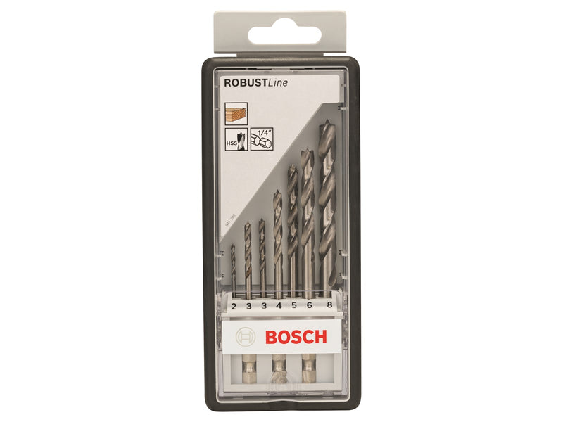 Bosch TRÆSPIRALBORSÆT 7 STK 1/4 6-KANT ROBUSTL