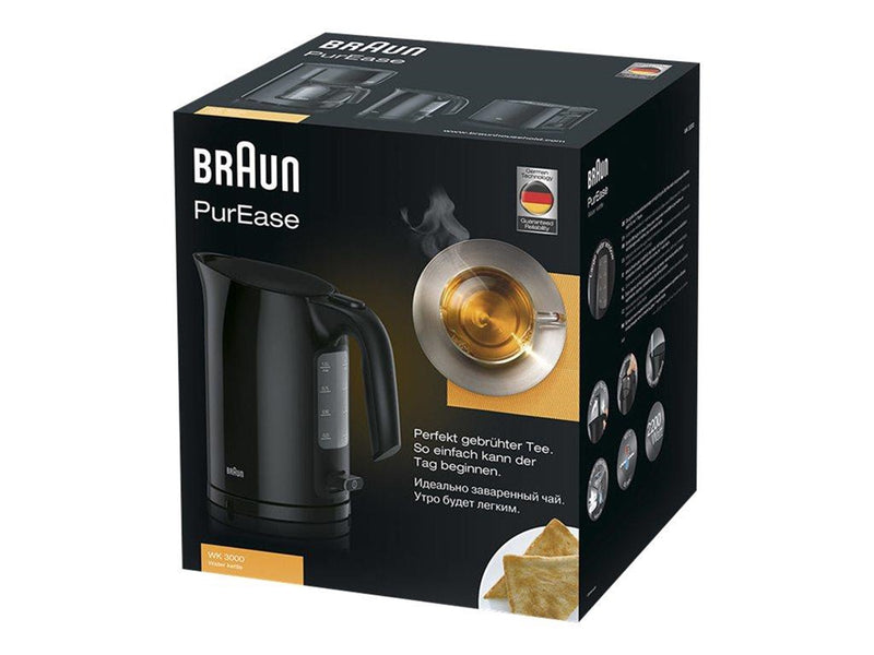 Braun Wasserkocher PurEase WK3000 Black - Schwarz - 2200 W