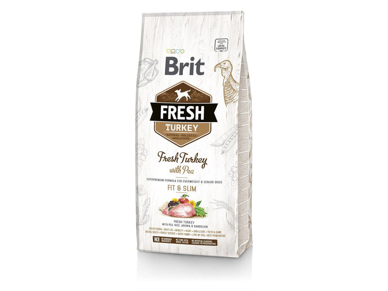 Brit Fresh Turkey & Pea Fit & Slim - Dry dog food Turkey with pea - 12 kg