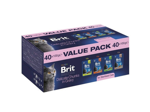 Brit Premium by Nature Value pack Sterilised Box - wet cat food - 40x100g