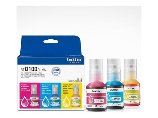 Brother BTD100CL Value Pack - 3-pack - high capacity - yellow cyan magenta - original - ink refill