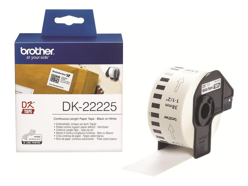 Brother DK22225 - Paper - Black On White - Roll (3.8 cm x 30.5 m)