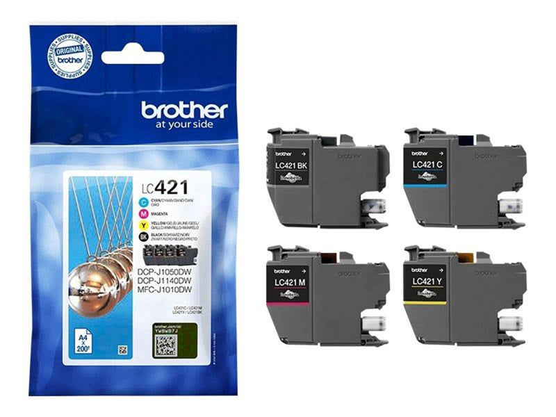 Brother LC 421VAL 4-Pack Ink Black/Yellow/Cyan/Magenta