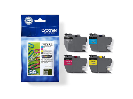 Brother LC 422XL Ink (Black Yellow Cyan Magenta) 4-Pack