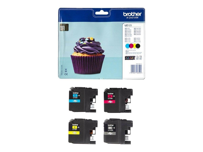 Brother LC123VALBP / LC 123VALBP 4-Pack High Capacity - Tintenpatrone Cyan