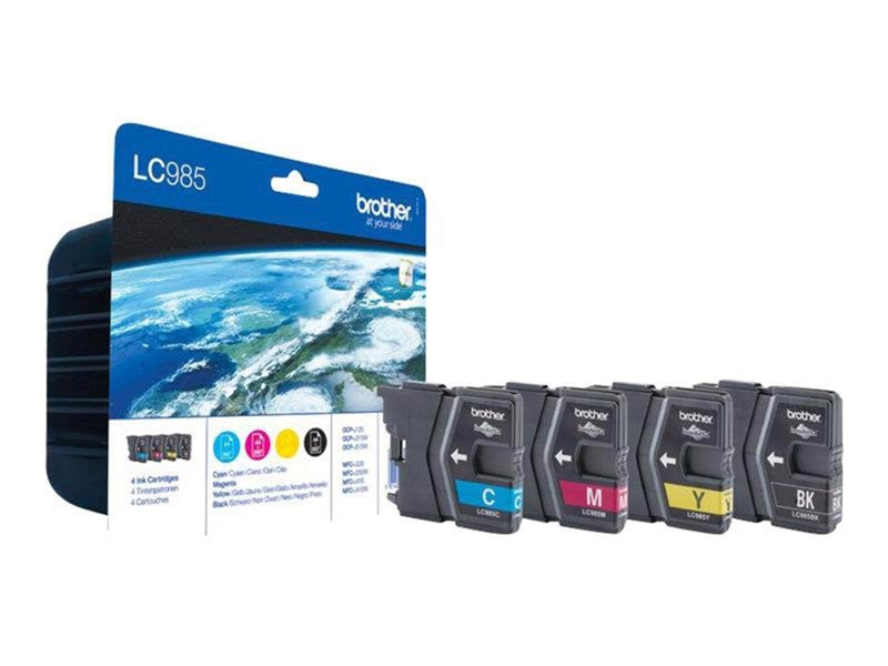 Brother LC985VALBPDR - Value Pack - 4-Pack (Balck Yellow Cyan Magenta) Ink - Tintenpatrone Cyan