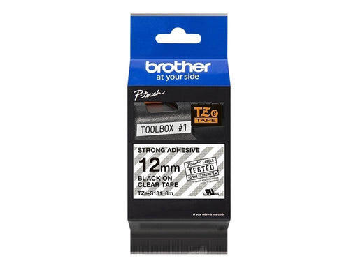 Brother TZES131 - Black On Clear - Roll (1.2 cm x 8 m)