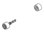 Brother - paper pull-in roller assembly