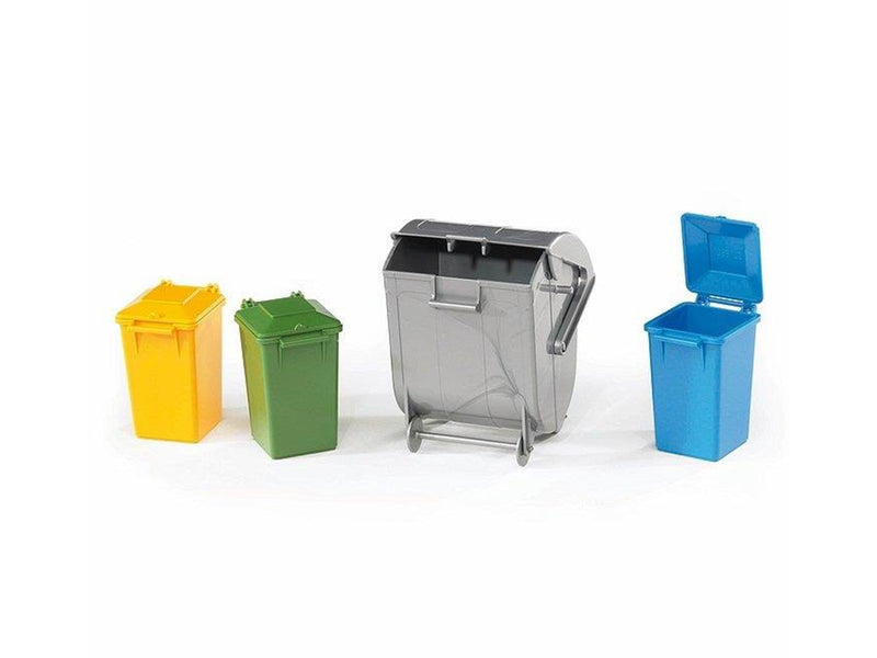 Bruder Accessories: Garbage can set (3 small 1 large)