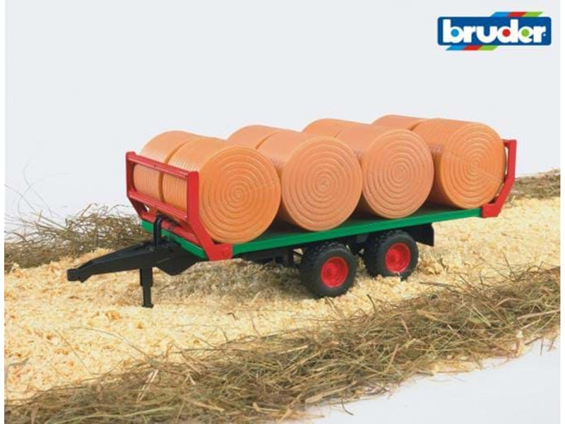 Bruder Bale transport trailer with 8 round bales