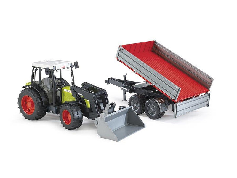 Bruder Claas Nectis 267 F with frontloader and tipping trailer