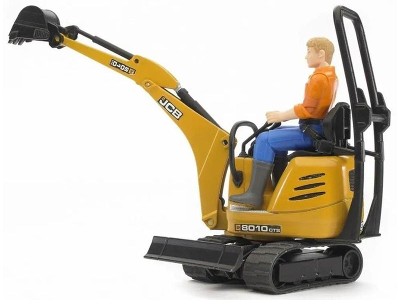 Bruder JCB Micro excavator 8010 CTS and construction worker