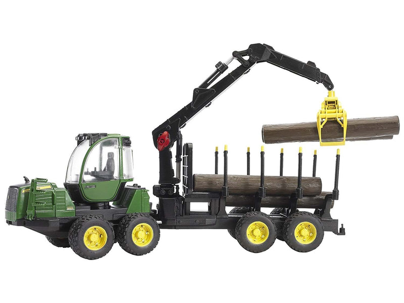 Bruder John Deere 1210E Forwarder with 4 trunks and grab