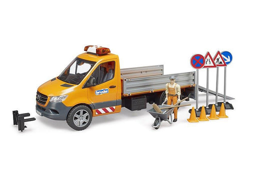 Bruder MB Sprinter municipal with Light & Sound Module and worker + access