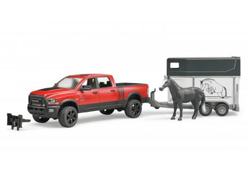Bruder RAM 2500 Power Wagon with horse trailer and horse