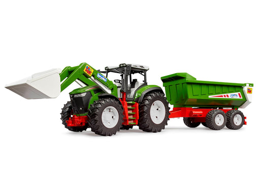 Bruder   Roadmax tractor with frontloader and tipping trailer toy