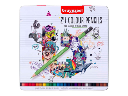 Bruynzeel Colored Pencils Tin 24 Colors