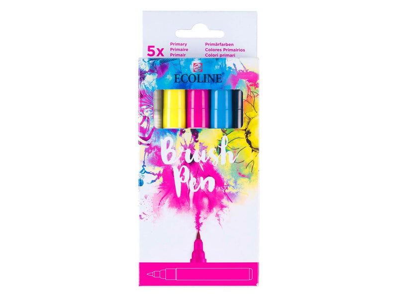 Bruynzeel Ecoline Brush Pen Set Primary 5 Colors