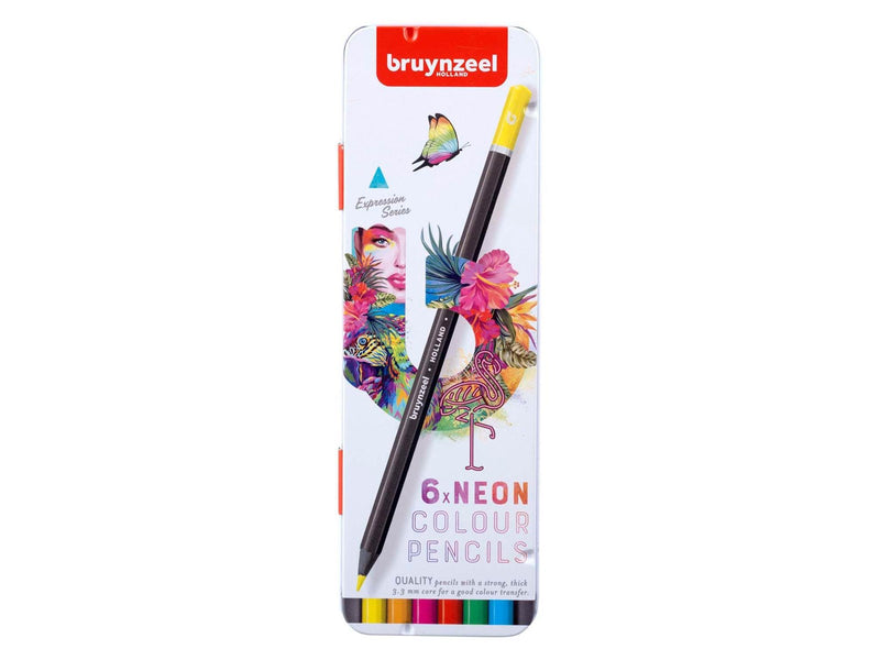Bruynzeel Expression Colored Pencils Neon Shades Tin 6