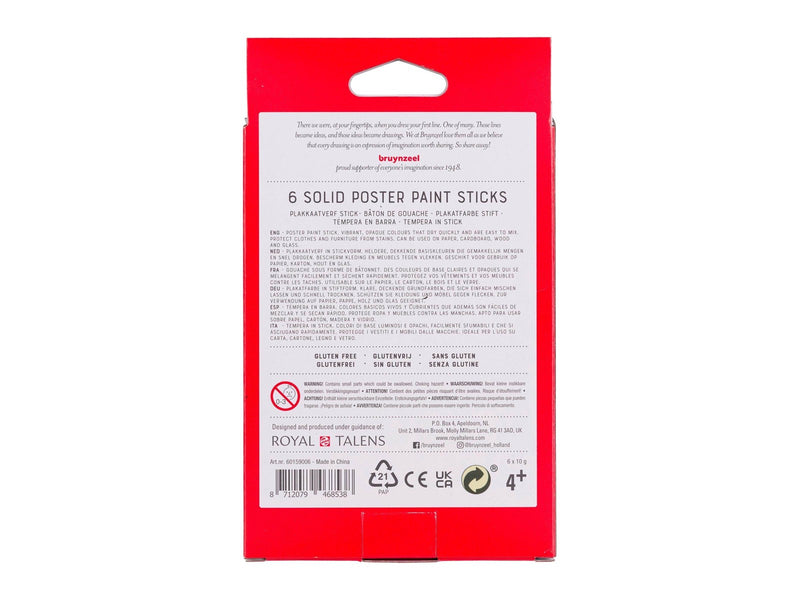 Bruynzeel Gouache Sticks Basic 6 pcs.