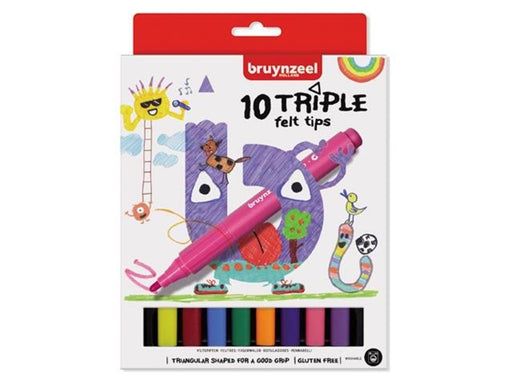 Bruynzeel - Kids Triple Felt-tip Pens 10 pcs.