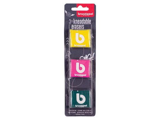 Bruynzeel - Kneadable Erasers 3 pcs. (Assorted colours)