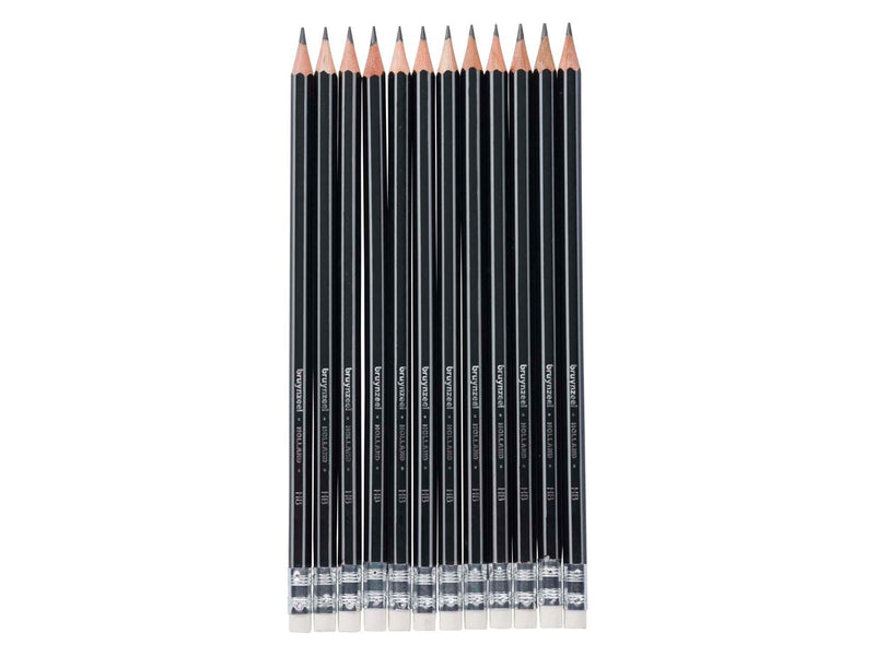 Bruynzeel Teens Hb Graphite Pencil with Eraser Tip Set 12