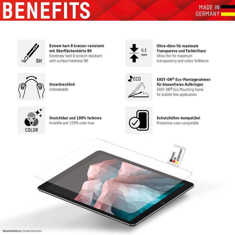 DISPLEX Tablet Glass (9H) & Privacy Safe Blickschutzfilter für iPad 10,9'' (10. Generation)