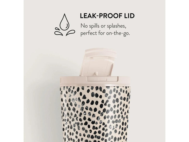 Burga Almond Latte - Travel Mug 500ml with Flap & Straw Set