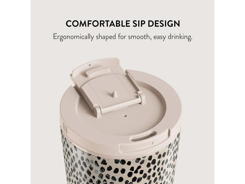 Burga Almond Latte - Travel Mug 500ml with Flap & Straw Set