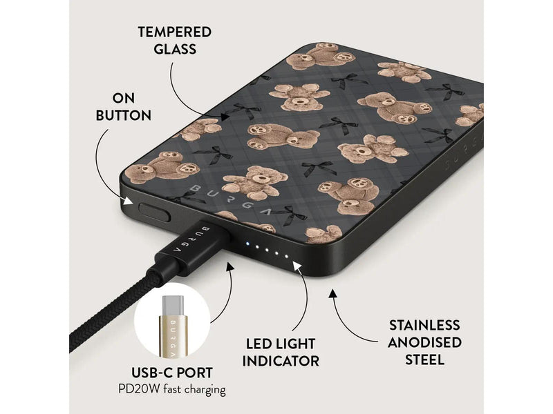 Burga BFF - MagSafe Power Bank 5000 mAh Gunmetal - 5000 mAh