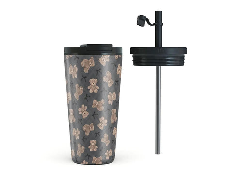 Burga BFF - Travel Mug 500ml with Flap & Straw Set