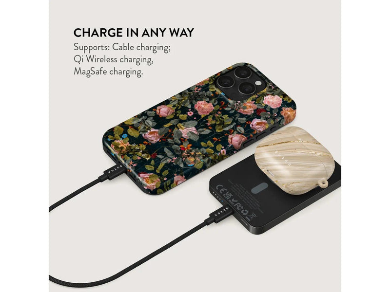 Burga Bloomy Garden - MagSafe Power Bank 5000 mAh Gunmetal - 5000 mAh