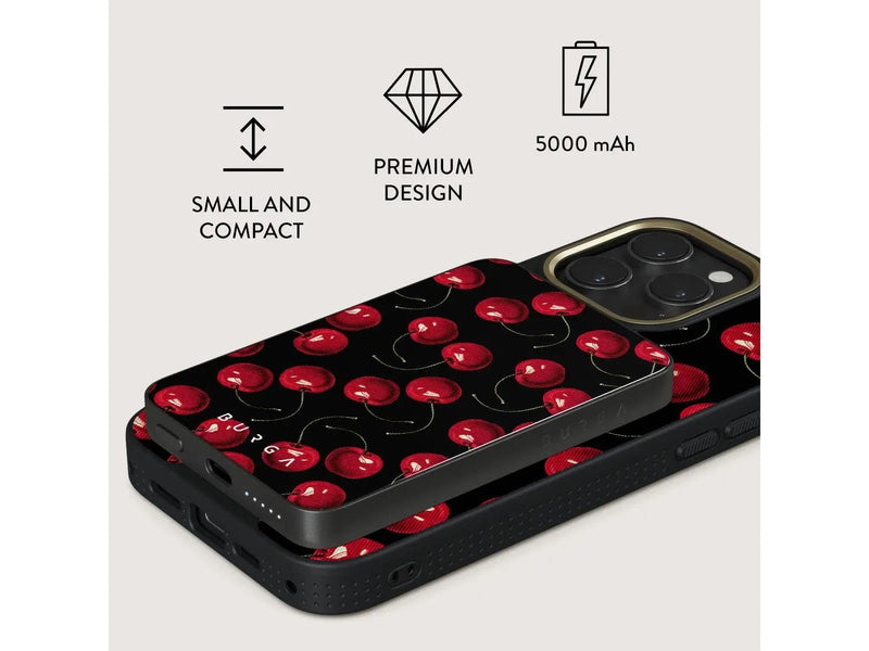 Burga Cherrybomb - MagSafe Power Bank 5000 mAh Gunmetal - 5000 mAh