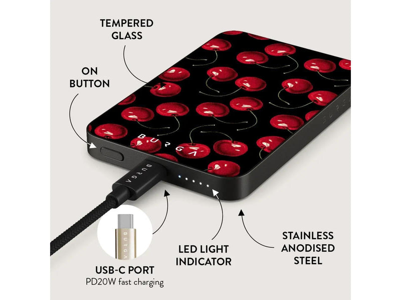 Burga Cherrybomb - MagSafe Power Bank 5000 mAh Gunmetal - 5000 mAh