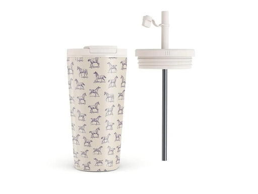 Burga Derby Race - Travel Mug 500ml with Flap & Straw Set