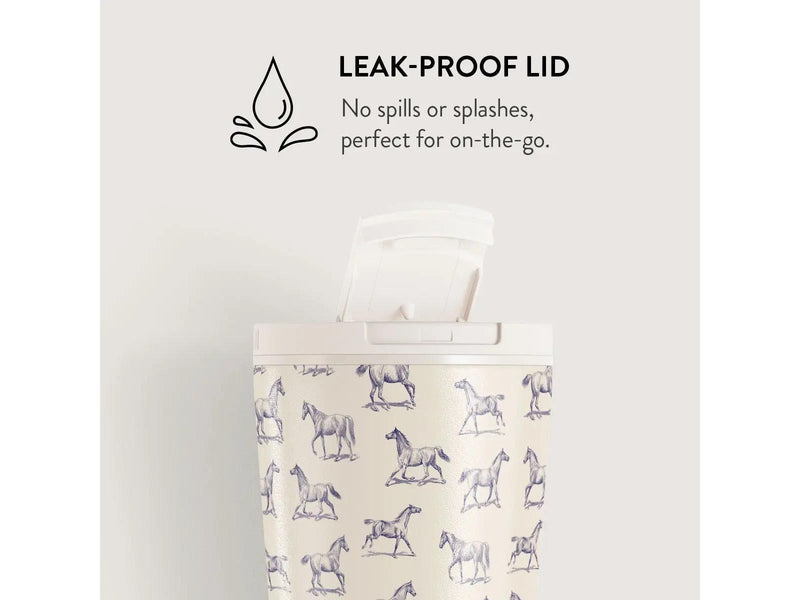 Burga Derby Race - Travel Mug 500ml with Flap & Straw Set