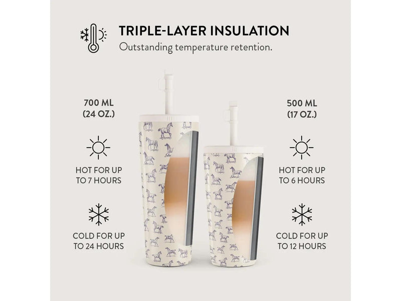 Burga Derby Race - Travel Mug 500ml with Flap & Straw Set