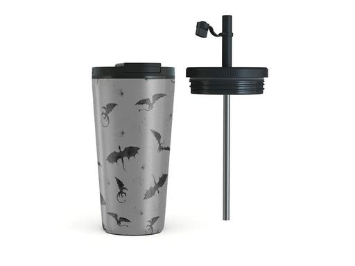 Burga Draco - Travel Mug 500ml with Flap & Straw Set